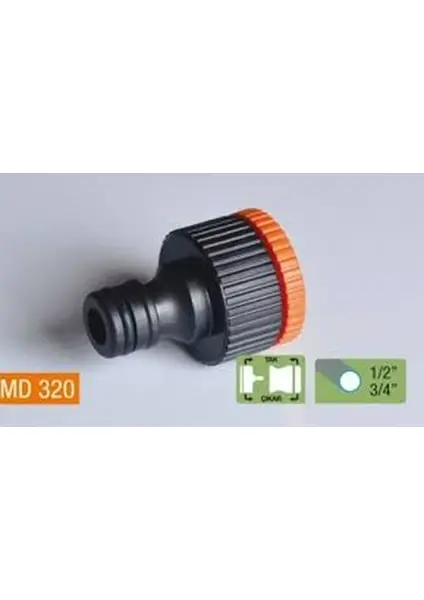 MUSLUK BAĞLANTISI 1/2-3/4 ADAPTÖRLÜ