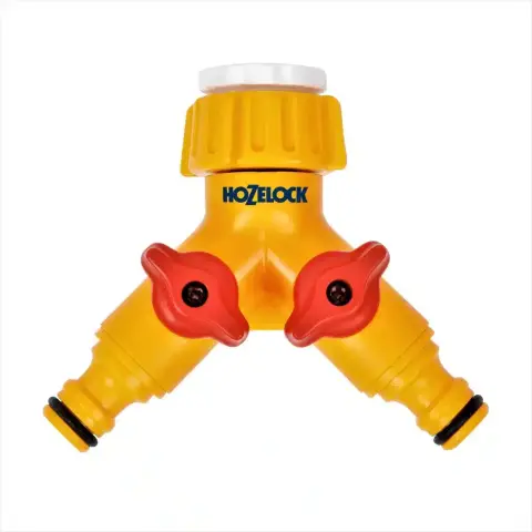 Hozelock 2256H Çift Yönlü Vanalı Musluk Bağlantısı  1/2'' - 3/4''