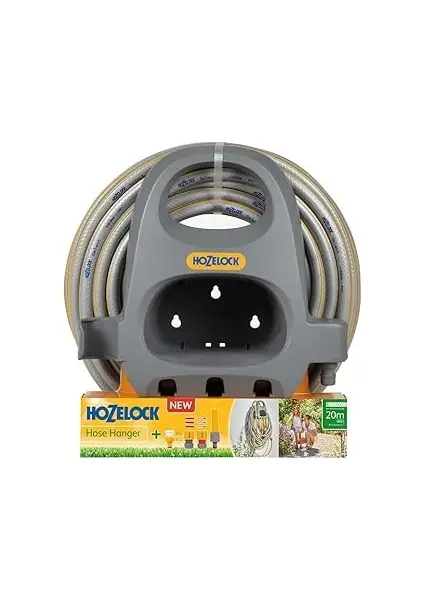 Hozelock 2364H Duvara Monte 20 m 1/2'' Hortumlu Hortum Toplama ve Sarma Askı Seti