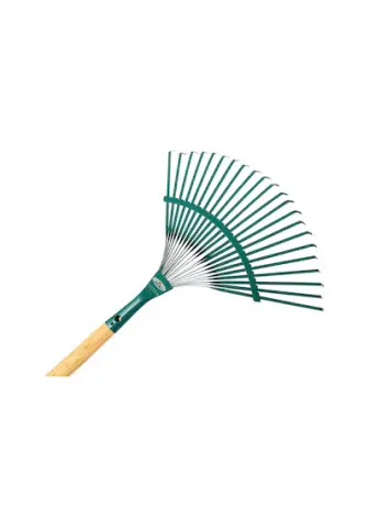 Raco 53731 Ahşap Saplı Metal Çim ve Yaprak Toplama Tırmığı 45 cm