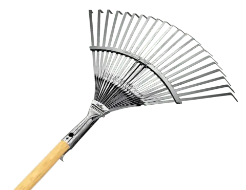 Raco 53733 Ahşap Saplı Ayarlı Metal Çim ve Yaprak Toplama Tırmığı 30-45 CM