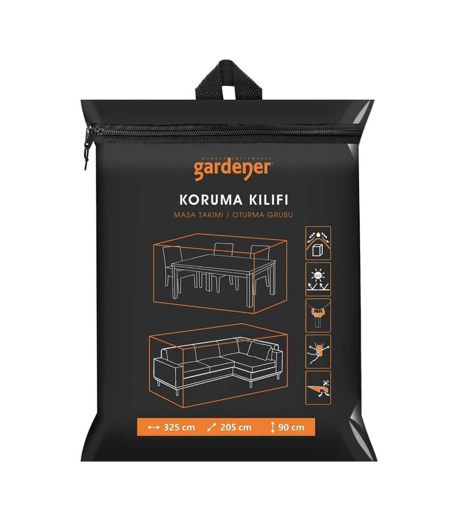 Gardener GRDC301 Masa Takımı / Oturma Grubu Koruma Örtüsü / Kılıfı PE (325 cm x 205 cm x 90 cm)